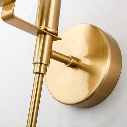 Ava Brass Wall Lamp with Alabaster Shade, LED, Indoor