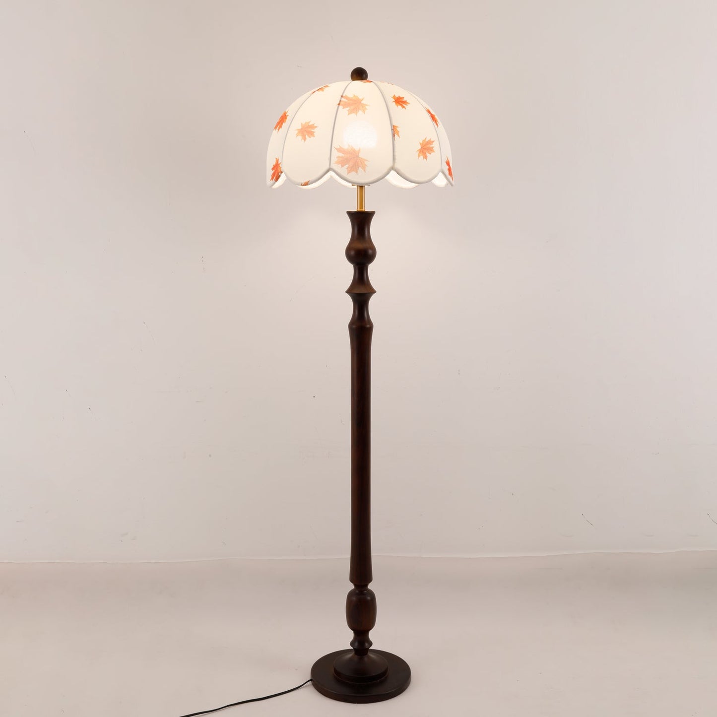 Avery Floor Lamp - Modern LED Design with Walnut Base