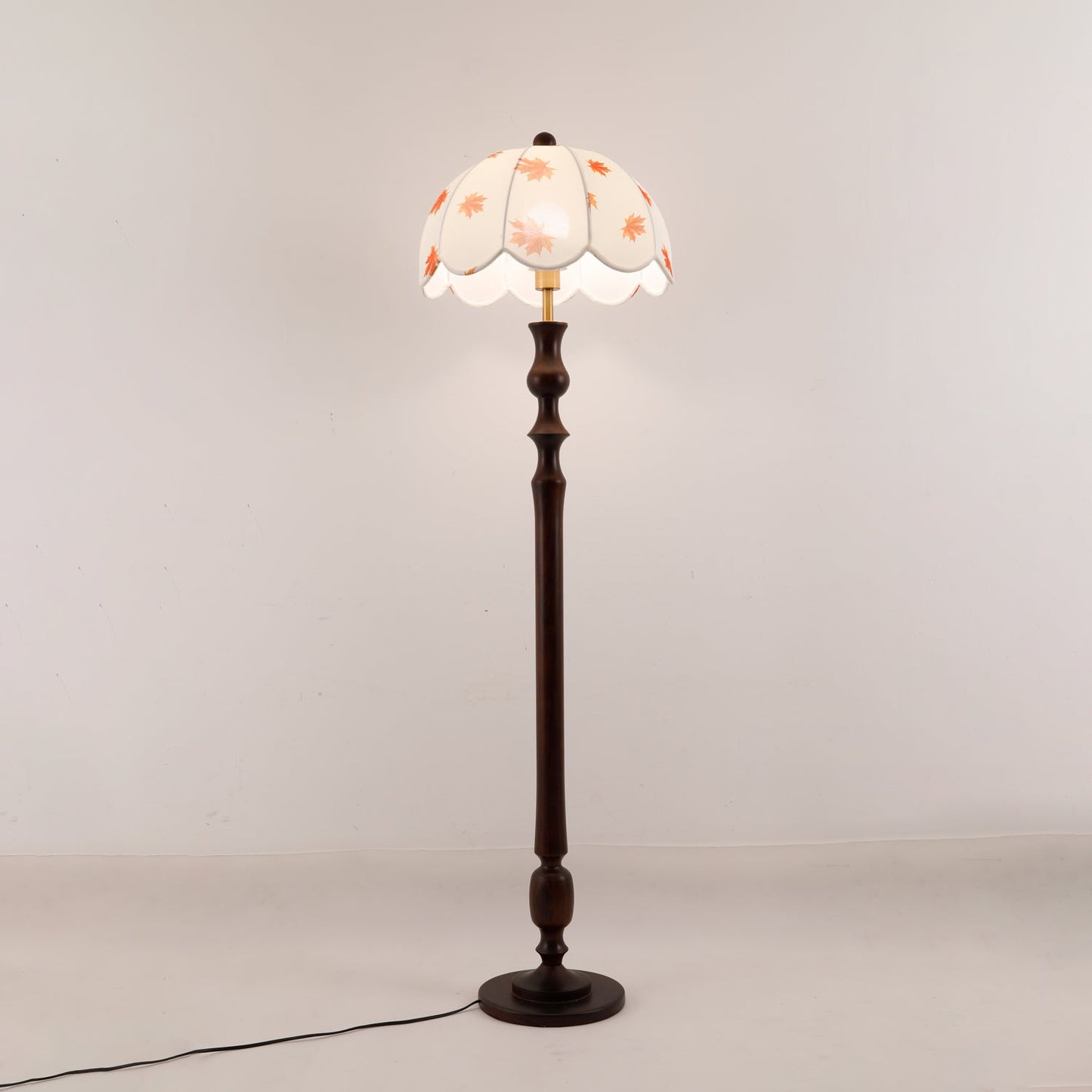 Avery Floor Lamp - Modern LED Design with Walnut Base