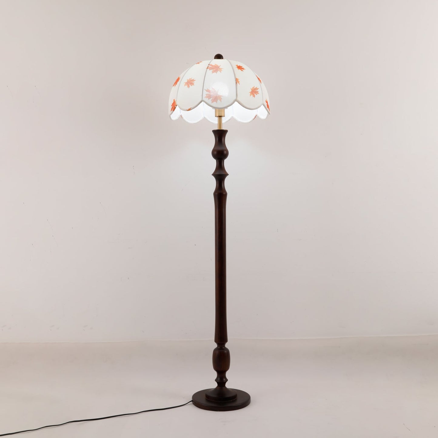 Avery Floor Lamp - Modern LED Design with Walnut Base
