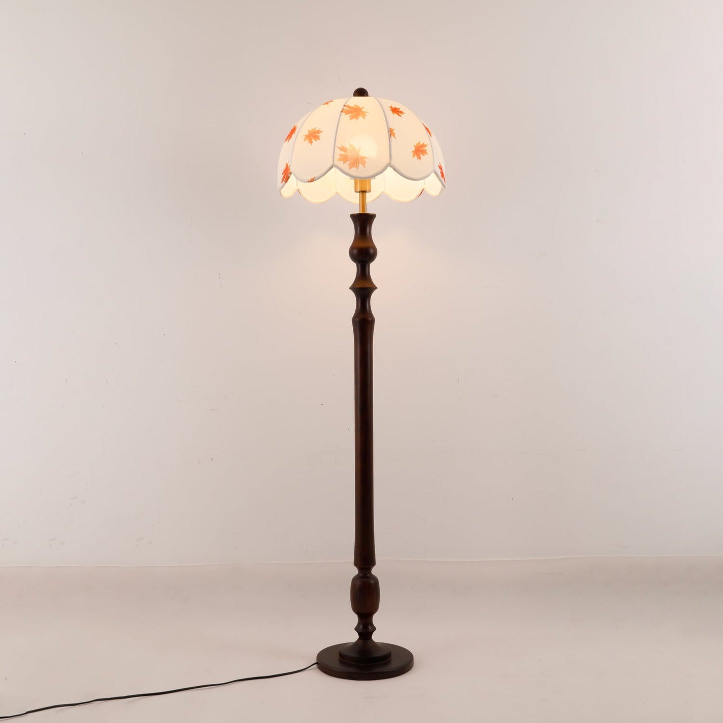 Avery Floor Lamp - Modern LED Design with Walnut Base