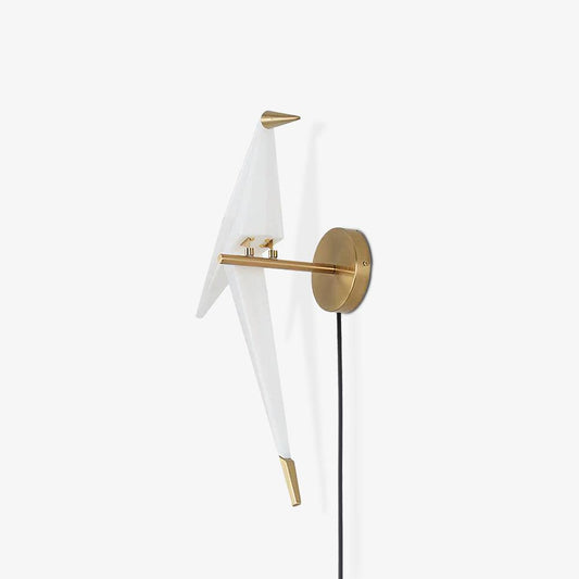 Avian Serenity Plug-In Wall Lamp with Adjustable LED Light
