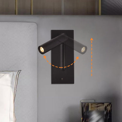 Axel Rotating Wall Sconce with LED Lighting - Black