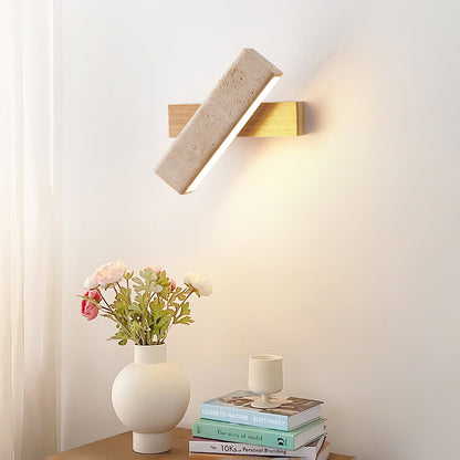 Axis Linear Wall Lamp - LED Wall Light in Yellow Travertine