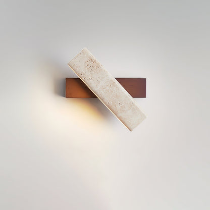 Axis Linear Wall Lamp - LED Wall Light in Yellow Travertine