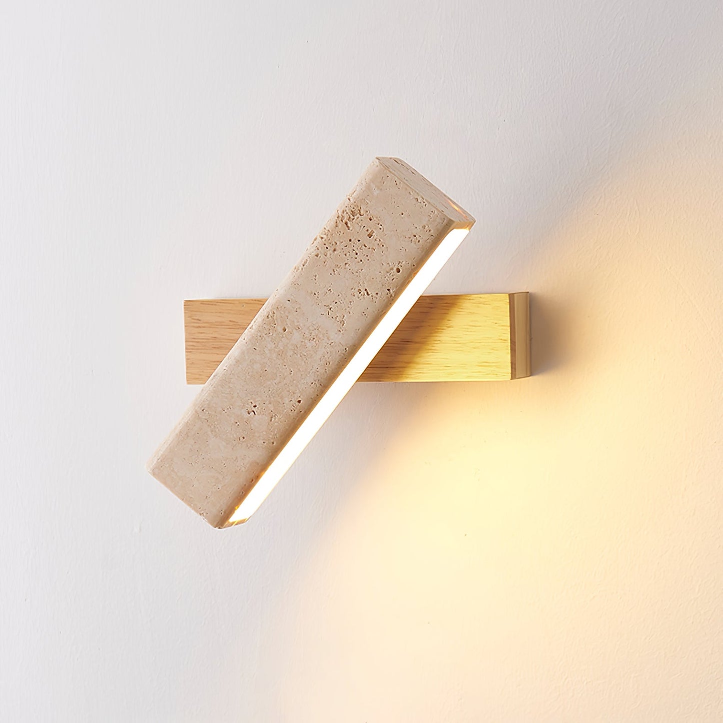 Axis Linear Wall Lamp - LED Wall Light in Yellow Travertine