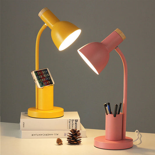 Modern Minimalist Round Horn Shape Desk Lamp - LED 1 Light for Bedroom