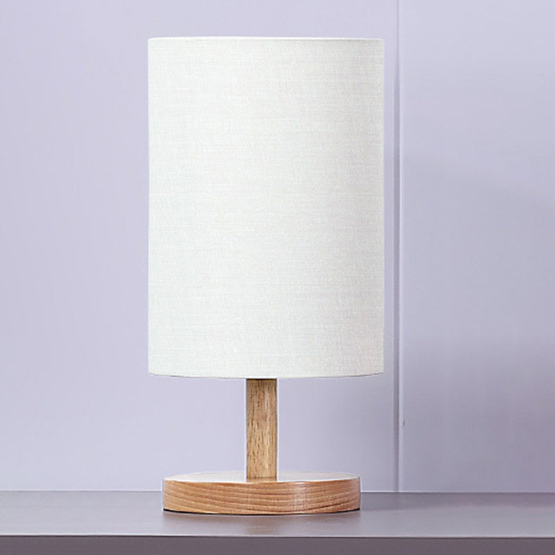 Traditional Japanese Cylinder Fabric 1-Light Table Lamp