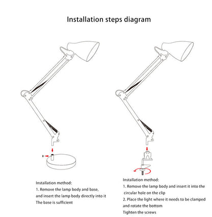 Modern Minimalist Foldable Round Base Iron 1-Light Desk Lamp