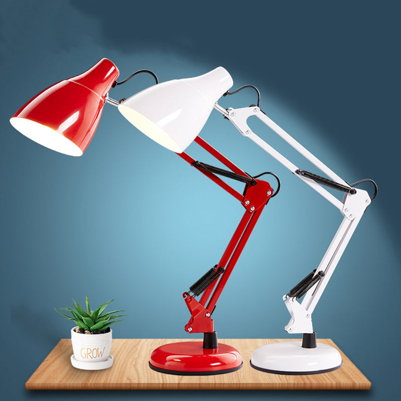 Modern Minimalist Foldable Round Base Iron 1-Light Desk Lamp