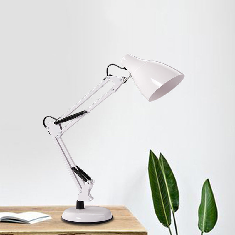 Modern Minimalist Foldable Round Base Iron 1-Light Desk Lamp