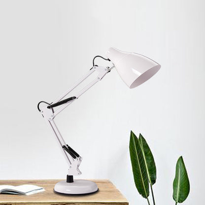 Modern Minimalist Foldable Round Base Iron 1-Light Desk Lamp