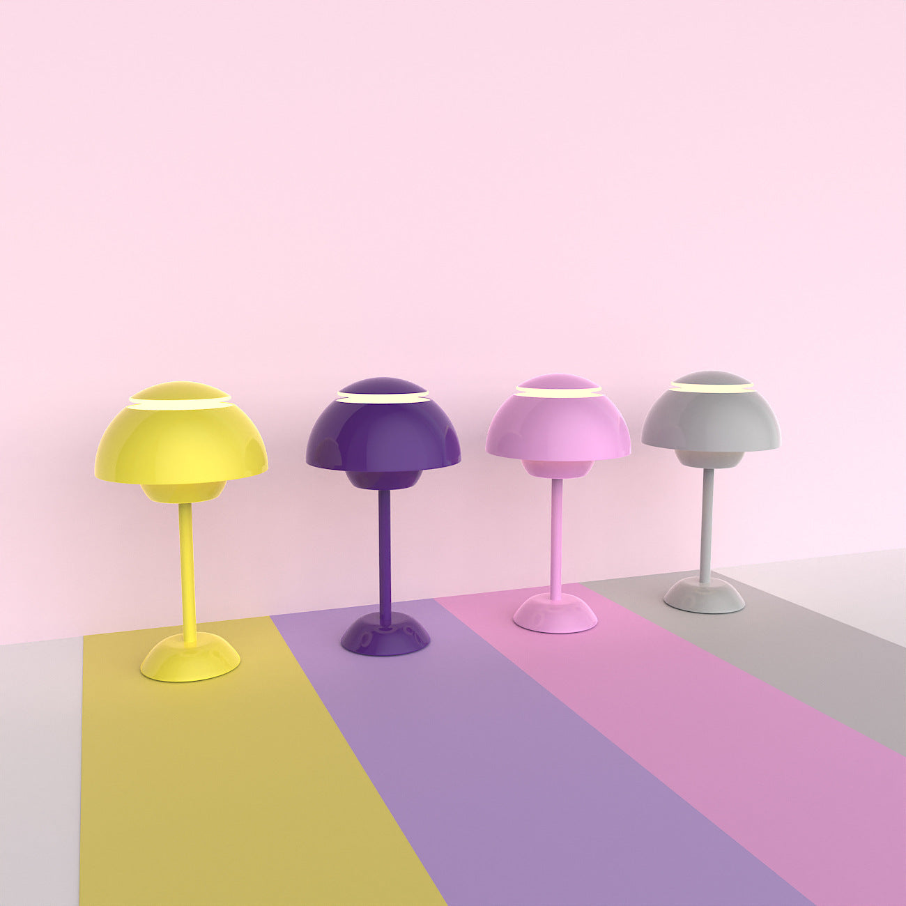 Contemporary Nordic Mushroom Iron USB LED Table Lamp for Living Room