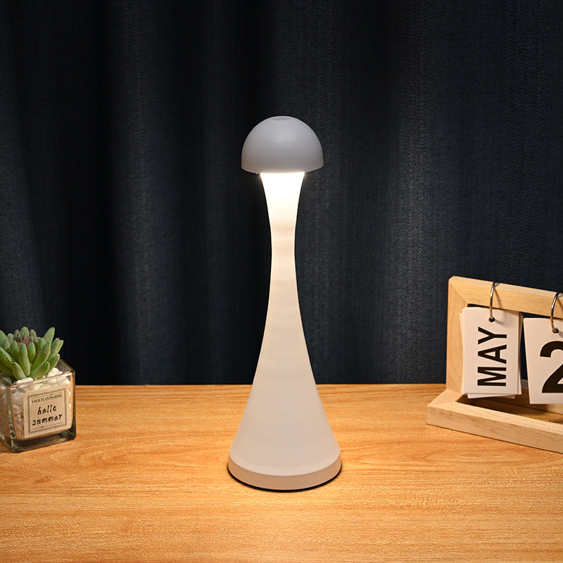 Contemporary Creative USB Iron Mushroom Acrylic LED Table Lamp for Living Room
