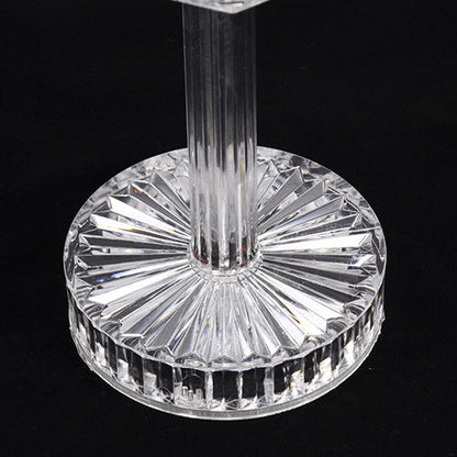 Modern Luxury Rechargeable Cup Shape Rose Shadow PS USB LED Table Lamp for Bedroom