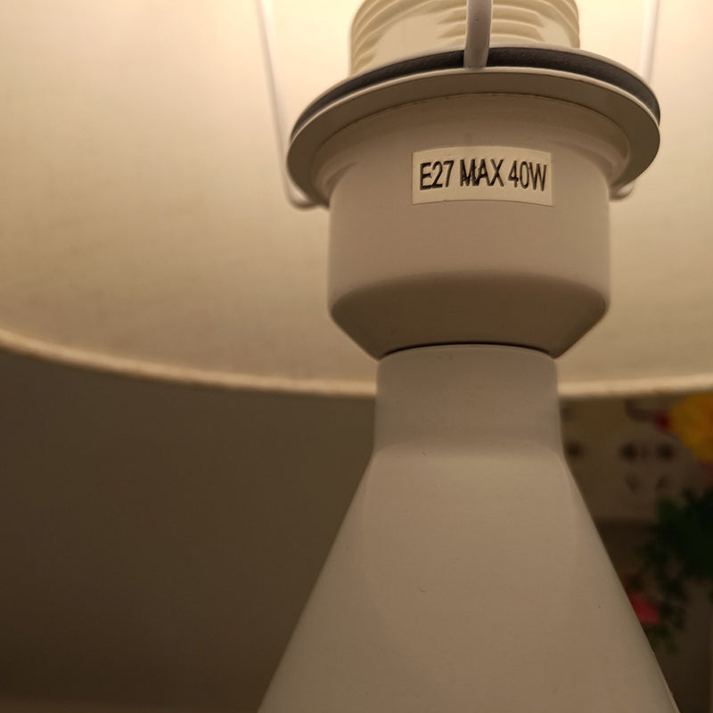 Modern Minimalist Round Tapered Iron Fabric Table Lamp