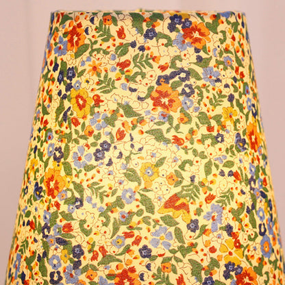 Traditional Vintage Round Table Lamp with Floral Design LED for Bedroom