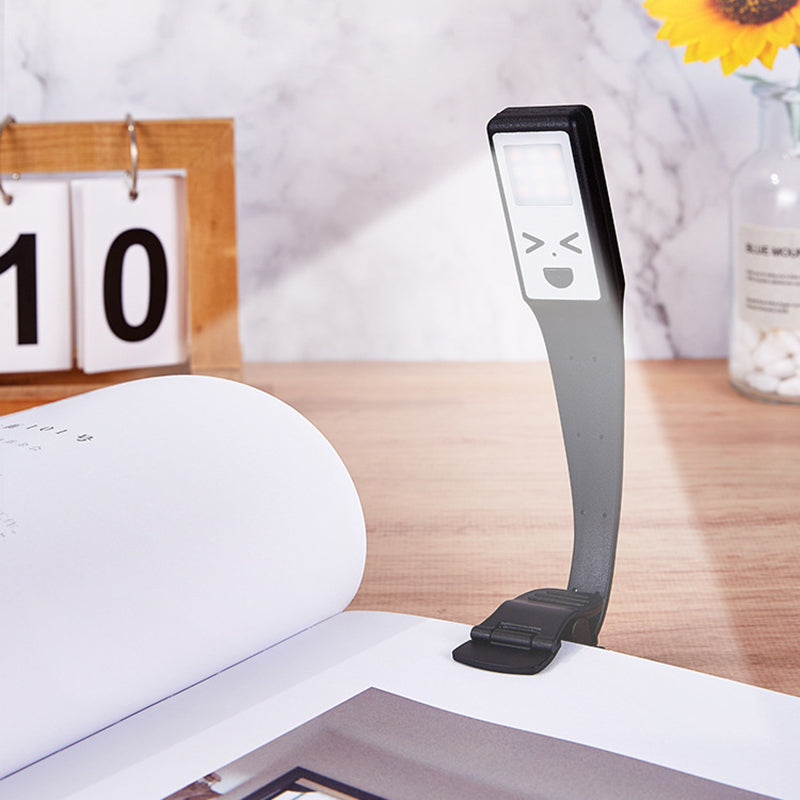 Contemporary Creative Rectangle Smiley LED Desk Lamp Clamp Light for Bedroom
