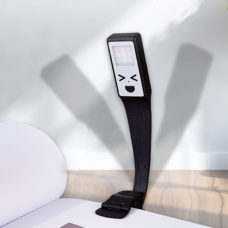 Contemporary Creative Rectangle Smiley LED Desk Lamp Clamp Light for Bedroom
