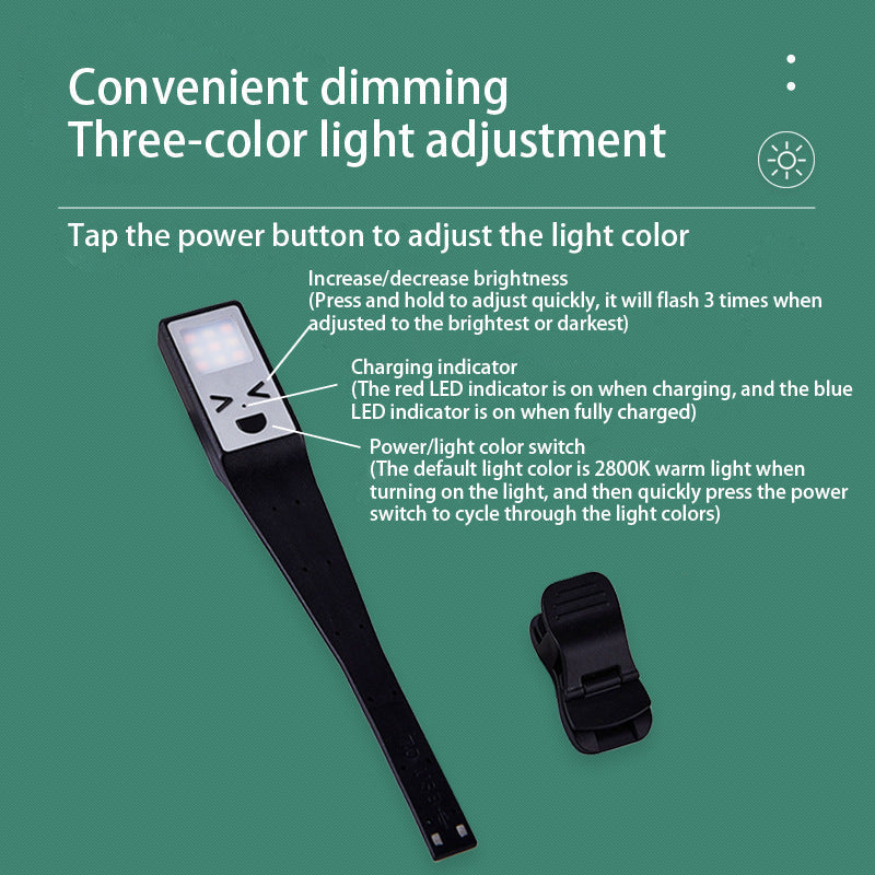 Contemporary Creative Rectangle Smiley LED Desk Lamp Clamp Light for Bedroom