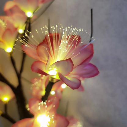 Contemporary Creative Plastic Artificial Rose Tree LED Table Lamp for Bedroom