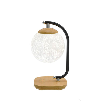 Contemporary Scandinavian ABS Wood Grain LED Table Lamp