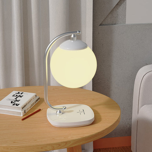 Contemporary Scandinavian ABS Wood Grain LED Table Lamp