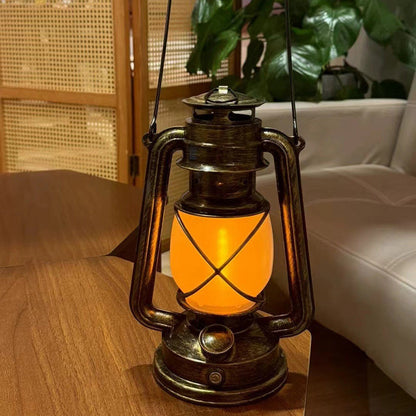 Traditional Vintage USB Horse Lamp Round ABS LED Table Lamp for Living Room