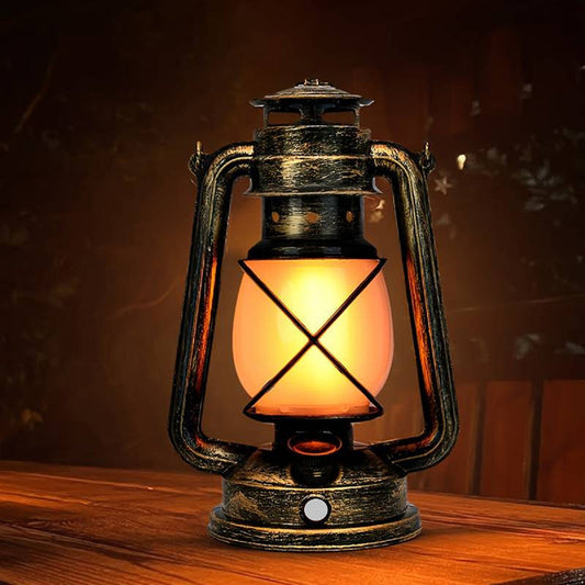 Traditional Vintage USB Horse Lamp Round ABS LED Table Lamp for Living Room