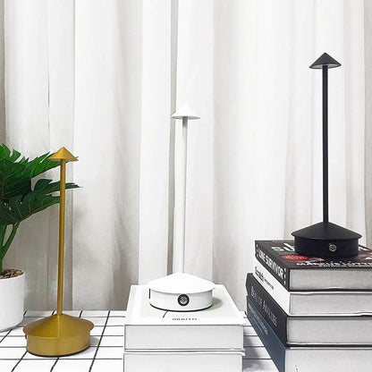 Modern Minimalist USB LED Round Metal Table Lamp for Bedroom