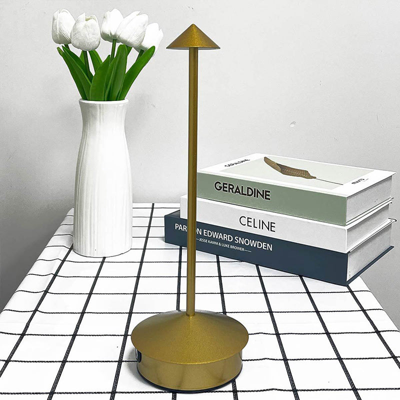 Modern Minimalist USB LED Round Metal Table Lamp for Bedroom