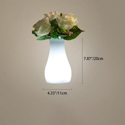 Modern Minimalist USB Vase Cylinder Square PE Plastic LED Table Lamp