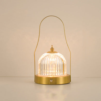 Contemporary Creative Cylinder Round Ball Mountain Base Iron Acrylic LED Table Lamp for Bedroom