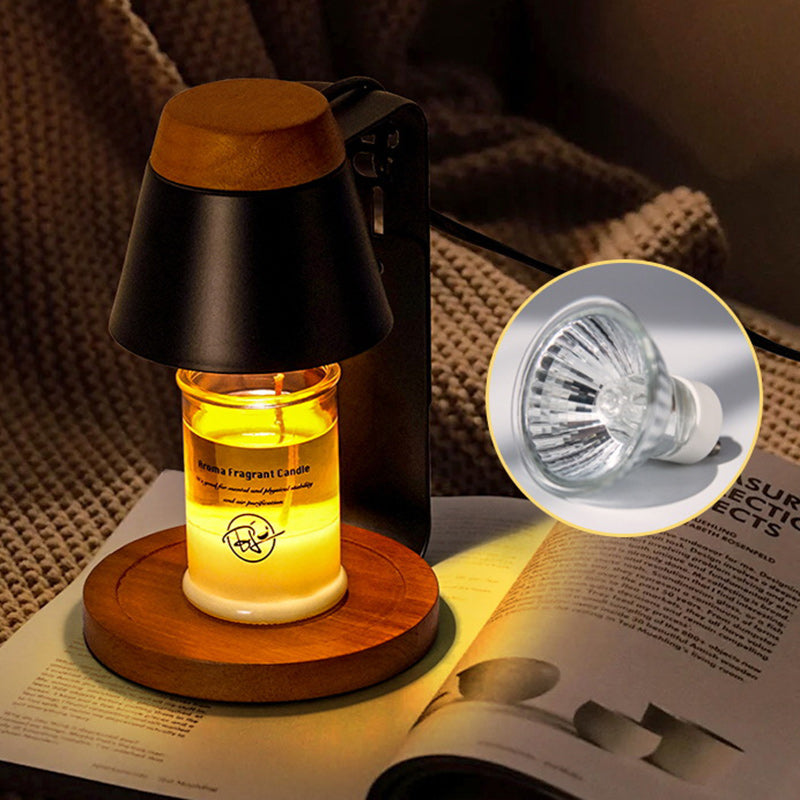 Modern Art Deco Frustum Metal Glass 1-Light Melting Wax Table Lamp for Bedroom