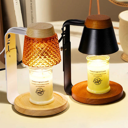 Modern Art Deco Frustum Metal Glass 1-Light Melting Wax Table Lamp for Bedroom