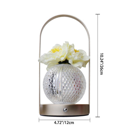 Contemporary Creative Round Plastic LED Table Lamp for Bedroom