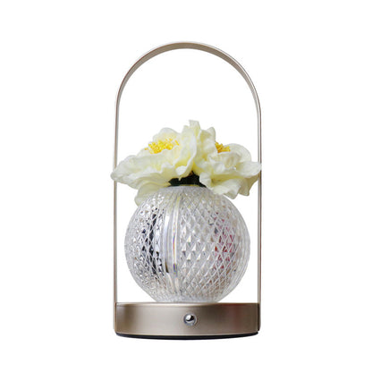 Contemporary Creative Round Plastic LED Table Lamp for Bedroom