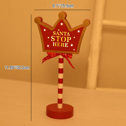 Moderne Art Deco Round Octagon Rectangle Crown Christmas Hat Metal Wood LED Table Lamp for Bedroom