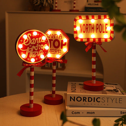 Moderne Art Deco Round Octagon Rectangle Crown Christmas Hat Metal Wood LED Table Lamp for Bedroom