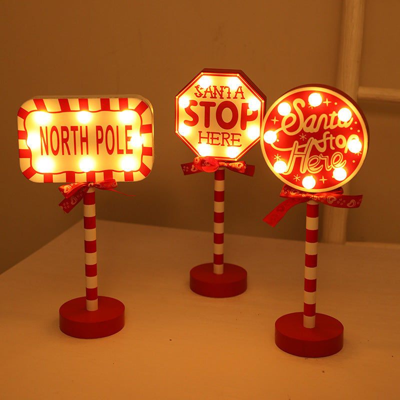 Moderne Art Deco Round Octagon Rectangle Crown Christmas Hat Metal Wood LED Table Lamp for Bedroom