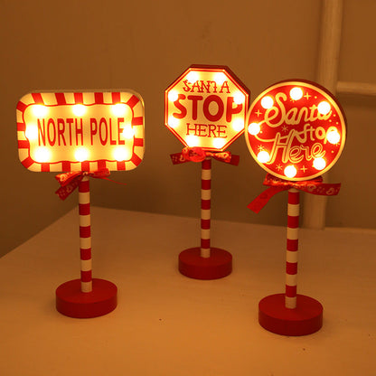 Moderne Art Deco Round Octagon Rectangle Crown Christmas Hat Metal Wood LED Table Lamp for Bedroom