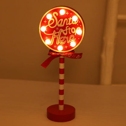 Moderne Art Deco Round Octagon Rectangle Crown Christmas Hat Metal Wood LED Table Lamp for Bedroom