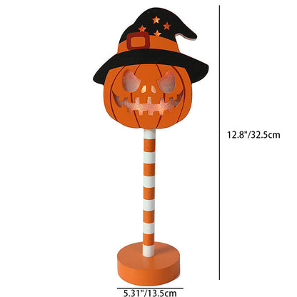 Moderne Art Deco Pumpkin Wood LED Table Lamp for Living Room