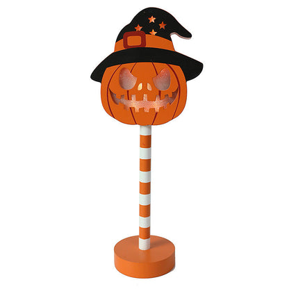 Moderne Art Deco Pumpkin Wood LED Table Lamp for Living Room
