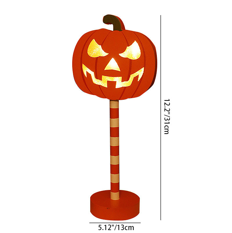 Moderne Art Deco Pumpkin Wood LED Table Lamp for Living Room