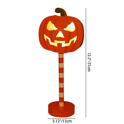 Moderne Art Deco Pumpkin Wood LED Table Lamp for Living Room