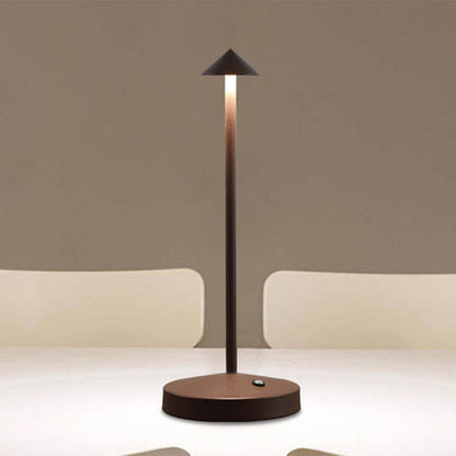 Modern Simplicity Triangle Cone Round Acrylic Cylinder Iron LED Table Lamp for Living Room