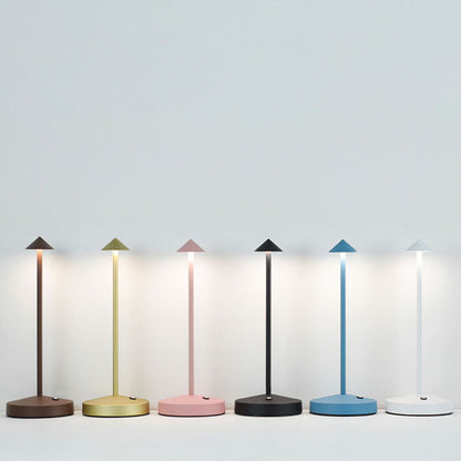 Modern Simplicity Triangle Cone Round Acrylic Cylinder Iron LED Table Lamp for Living Room
