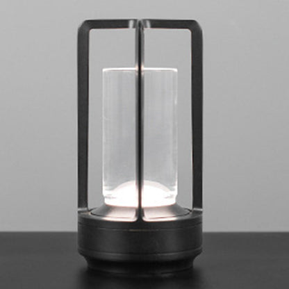 Modern Minimalist Round Right Angle Acrylic Iron LED Table Lamp for Living Room