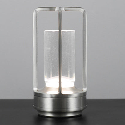 Modern Minimalist Round Right Angle Acrylic Iron LED Table Lamp for Living Room